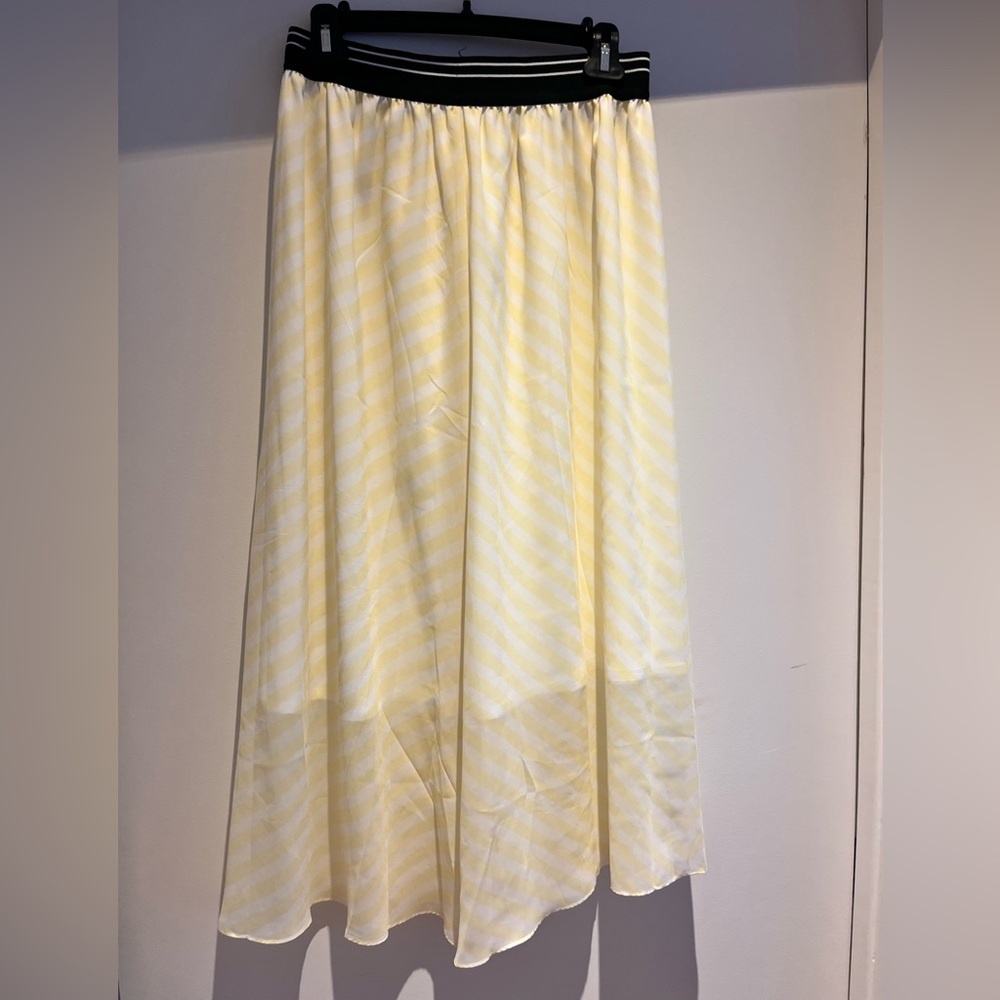 Yellow Striped Women's Skirt